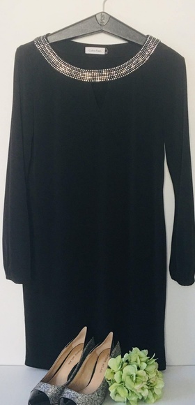 Calvin Klein Dresses & Skirts - Calvin Klein Black Dress with Rhinestones